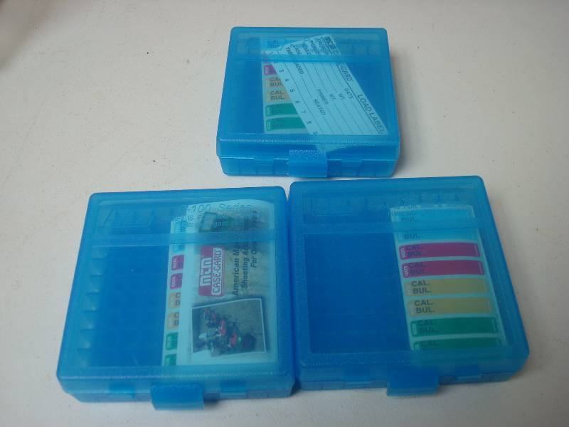 Three Empty Case-Gard Bullet Cases...