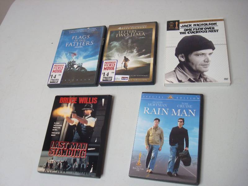 Lot Of 5 DVDs Good Condition, Rain Man, Cuck...
