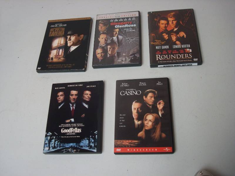 Lot Of 5 DVDs Good Condition, Goodfells, Cas...