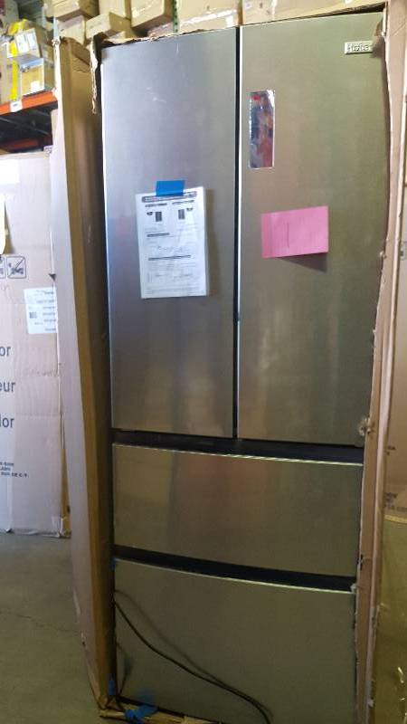Haier 28 Haier 14.9 cu.ft. Counter Depth Stainless Steel 4 Door Refrigerator HRF15N3AGS NEW