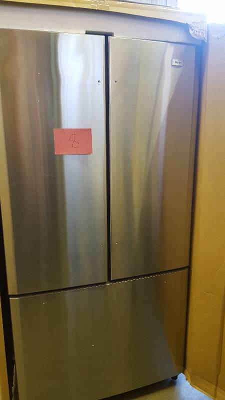 Haier HB21FC45NS French Door Refrigerator 20.6 Cu. Ft. Energy Star  Qualified, Counter-Depth  new however bracket that holds magnet bar broke needs to be replaced- easy  to fix. This Refrigerator retails for $1999