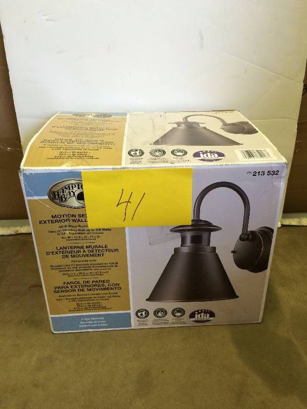 Hampton Bay Motion Sensing Exterior Wall Lantern