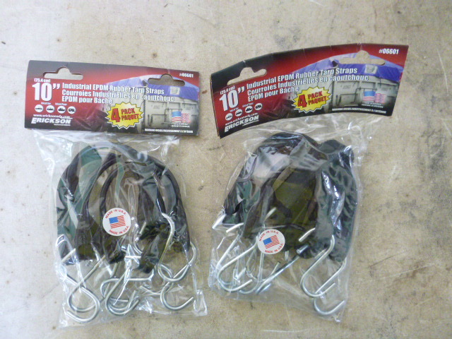 lot 12 image: 2 Packs of Erickson Industrial EPDM Rubber Tarp Straps