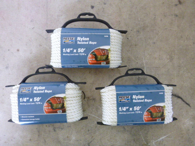 lot 34 image: 3 Spools of Reese Nylon Twisted Rope