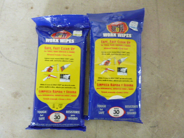 lot 51 image: 2 Packs of Great Stuff Work Wipes