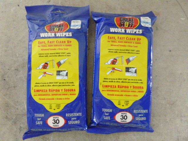 lot 52 image: 2 Packs of Great Stuff Work Wipes
