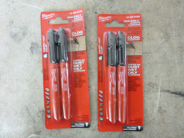 lot 56 image: 2 Packs of Milwaukee Inkzall Jobsite Markers
