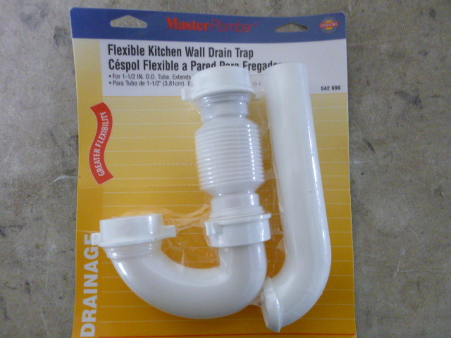 lot 68 image: Master Plumber Flexible Kitchen Wall Drain Trap