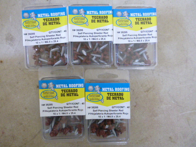 lot 92 image: 5 Packs of Self-Piercing Sheeter Screws