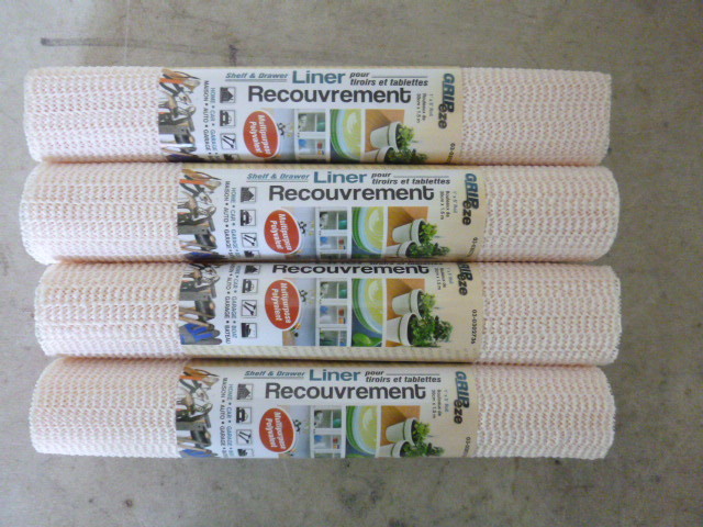 lot 95 image: 4 Rolls of Gripeze Shelf and Drawer Liners