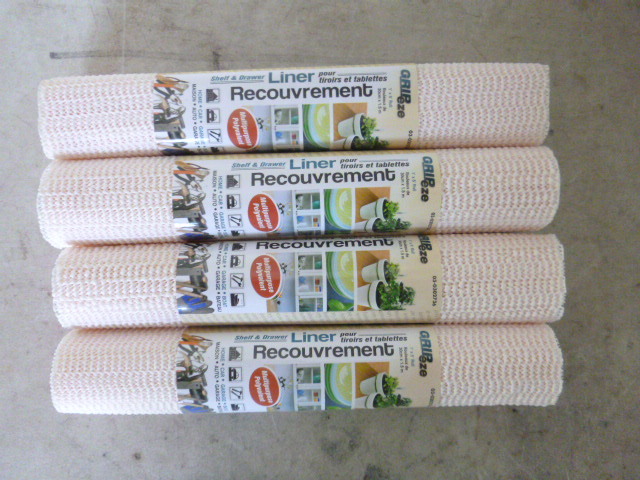 lot 97 image: 4 Rolls of Gripeze Shelf and Drawer Liners
