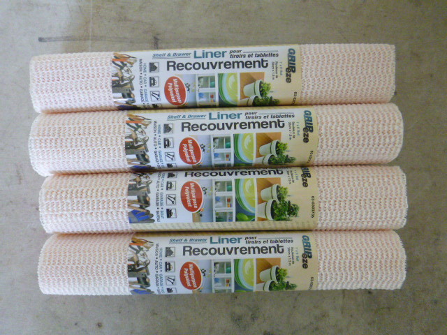 lot 98 image: 4 Rolls of Gripeze Shelf and Drawer Liners