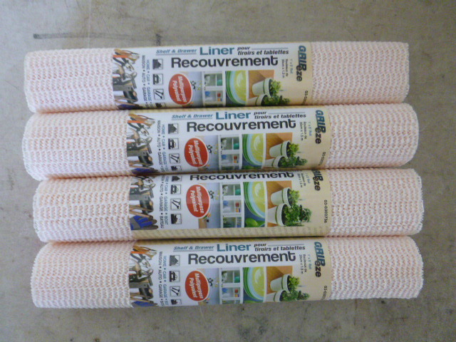 lot 100 image: 4 Rolls of Gripeze Shelf and Drawer Liners