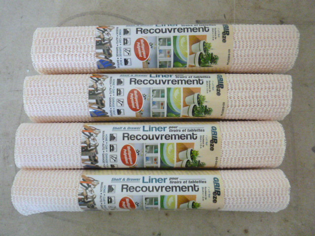 lot 102 image: 4 Rolls of Gripeze Shelf and Drawer Liners