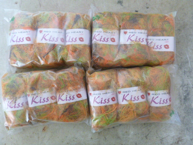 lot 136 image: 4 Packs of Red Head Kiss Yarn