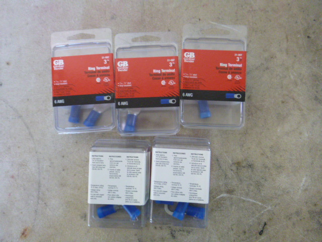 lot 157 image: 5 Packs of GB Ring Terminals