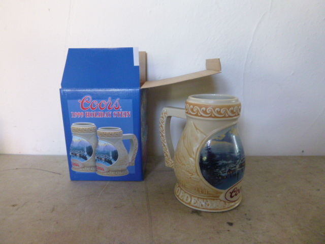 lot 169 image: Coors 1999 Holiday Beer Stein