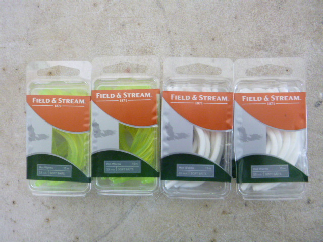 lot 193 image: 4 Packs of Field & Stream 3.5 Hot  Worms