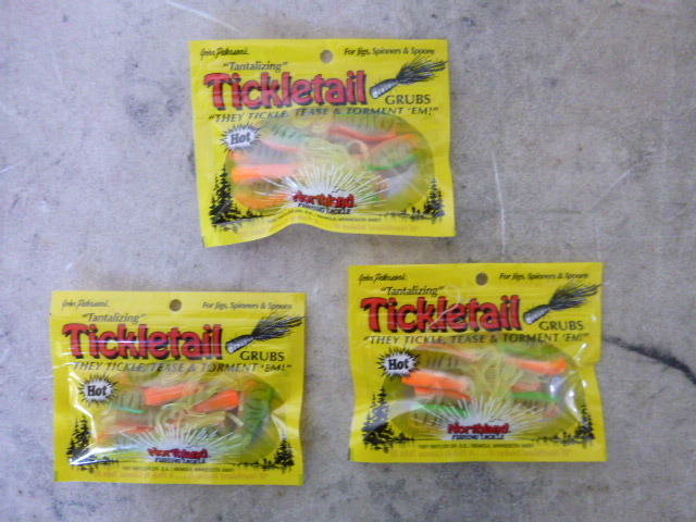 lot 204 image: 3 Packs of Northland Tickletail Grubs