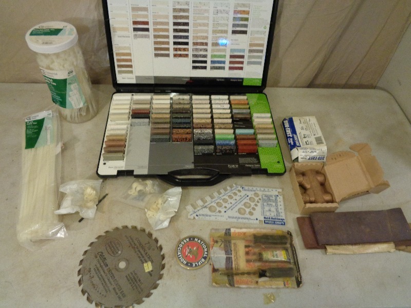 lot 81 image: Formica Sales Sample Kit, Zip Ties, and More