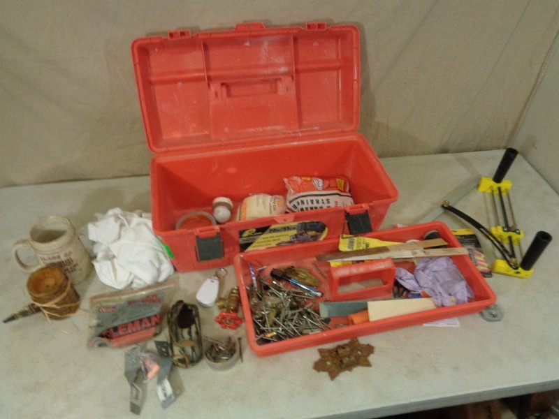 lot 103 image: Toolbox with Hardware and More