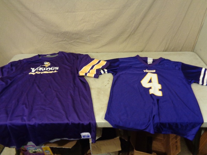 lot 106 image: Vikings Favre Jersey and More