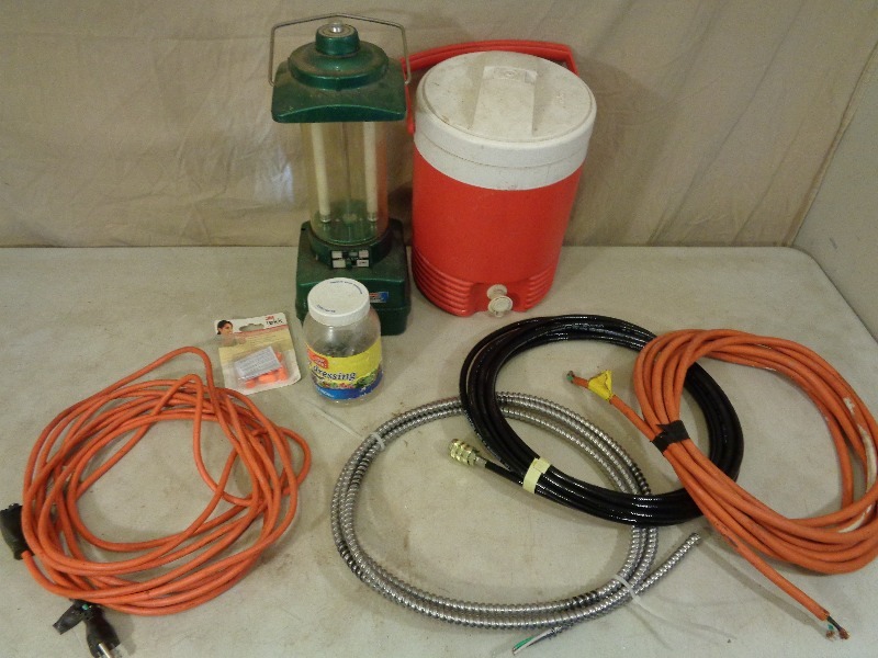 lot 159 image: Lantern, Extension Cord, and More