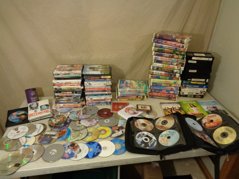 lot 180 image: Dvds, Cds, VHS Tapes, and More