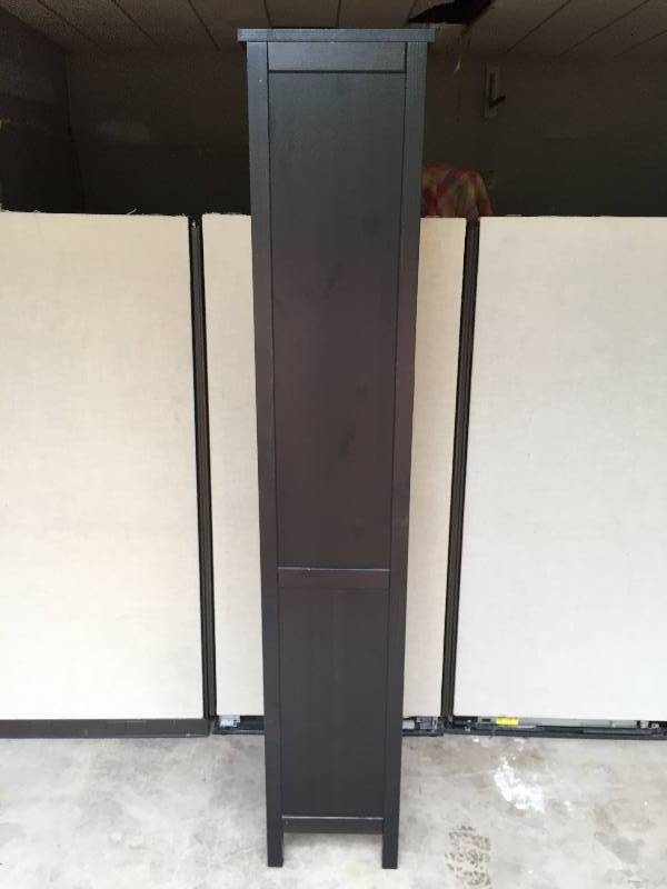 lot 41 image: Ikea HEMNES Blackish Brown Solid Wood Storage Shelving Bookcase - Excellent Condition - Retails $129.00
