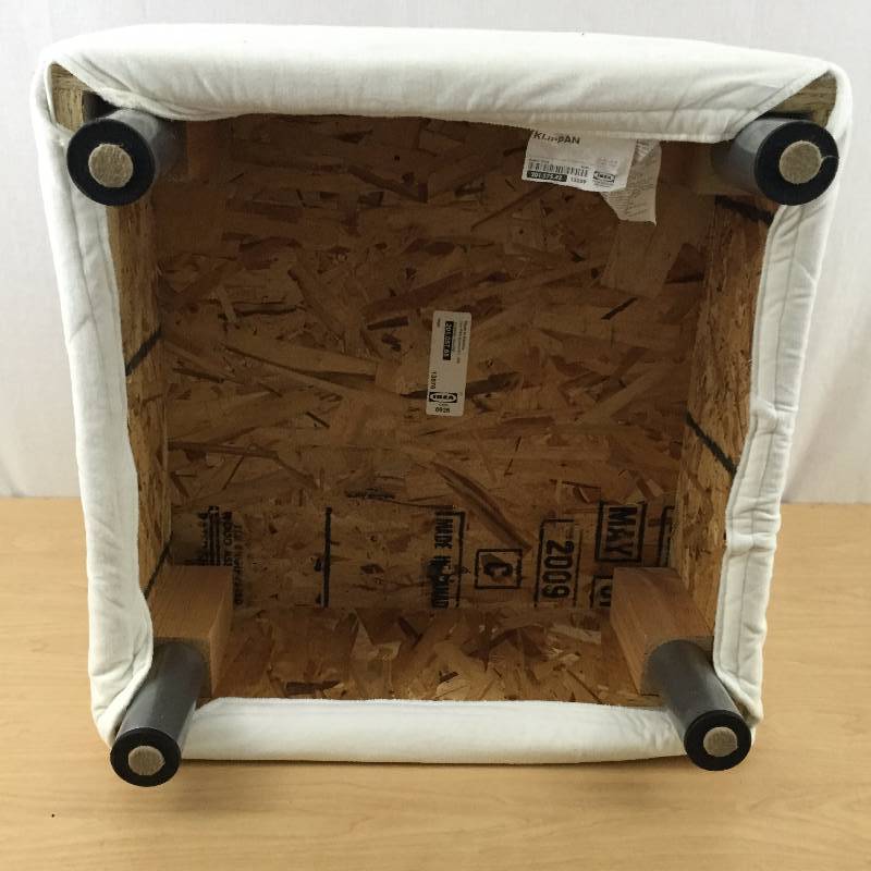 lot 30 image: Ikea Klippan Pouffe Ottoman Footstool - Cover Is Completely Removable As It Is Attached With Velcro Many Colorful Replacement Slipcovers For This Ikea Stool Available Online