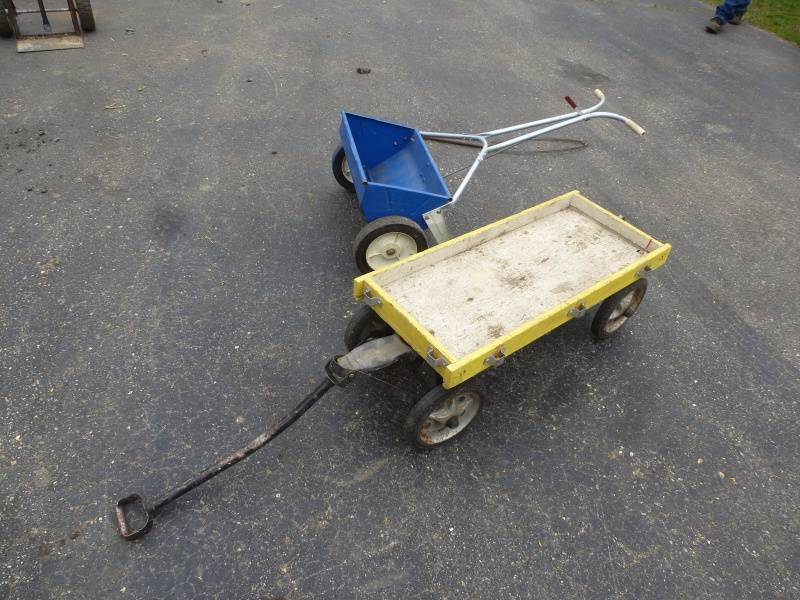 lot 76 image: Lawn Fertilizer Speader & Wagon # 66