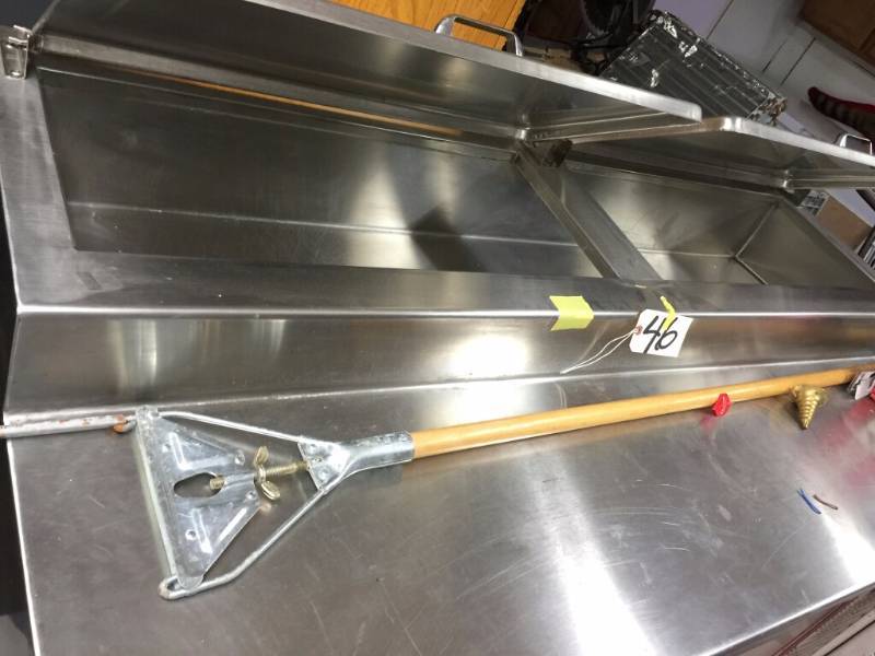 6 Foot, Stainless Steel Refrigerated Makeup Table..
