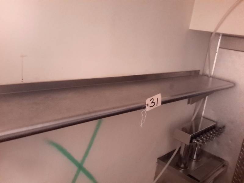 Stainless Steel Shelf with Rounded front and sides edges.