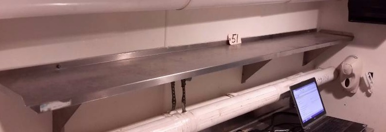 8 ft stainless steel shelf x 11in deep
