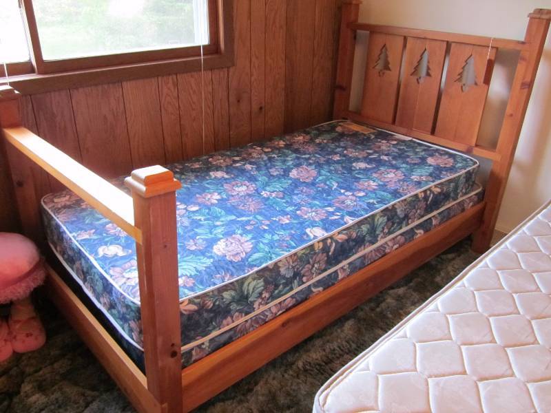 Two Twin Bed Sets with Wood Frames