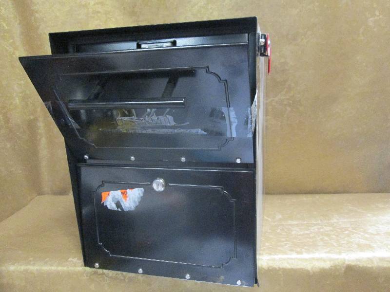 Large Black Metal Mail Box ...