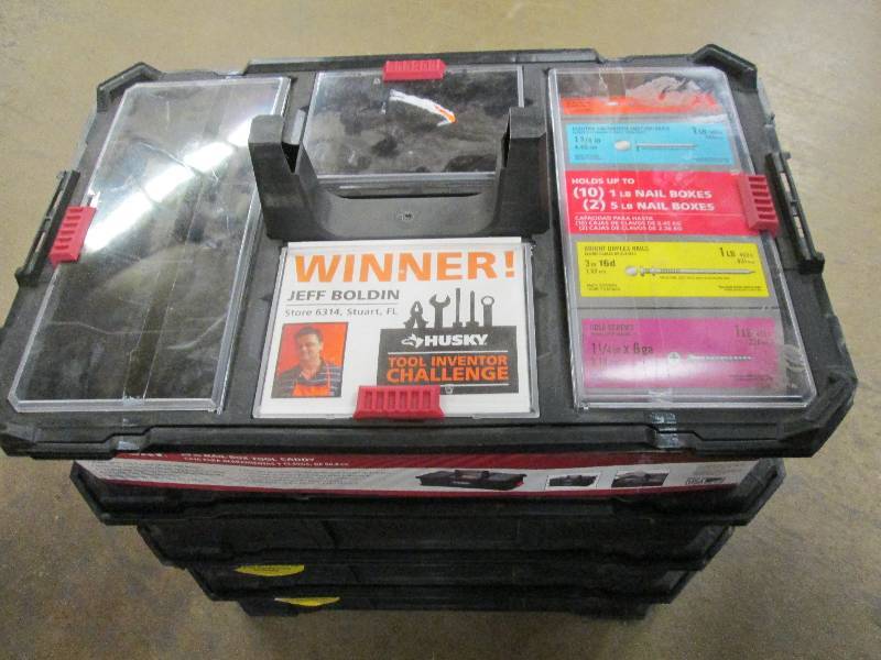 Husky 20 inch Nail Box Caddy with 3...