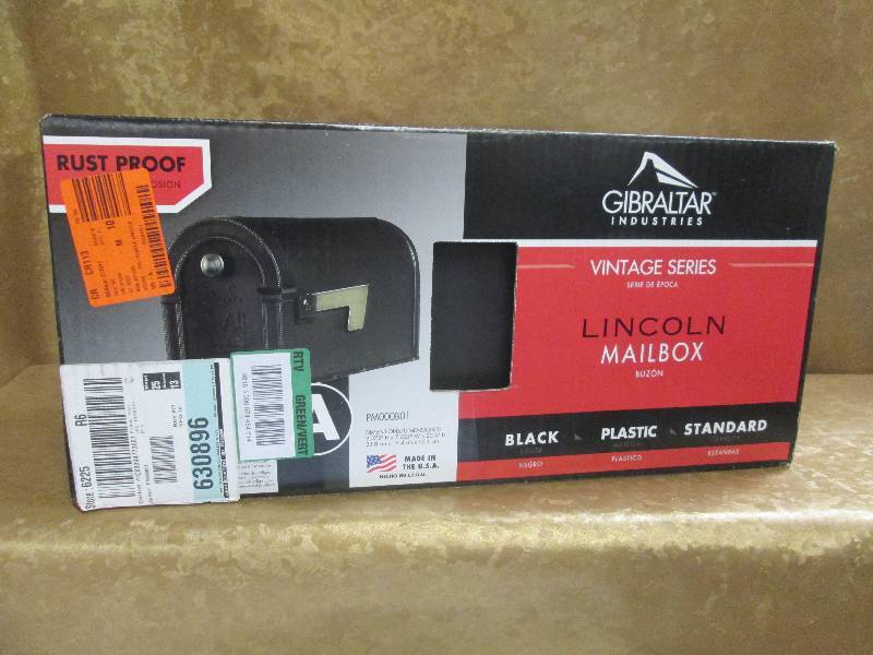 Gibraltar Lincoln MailboxBlack Plas...