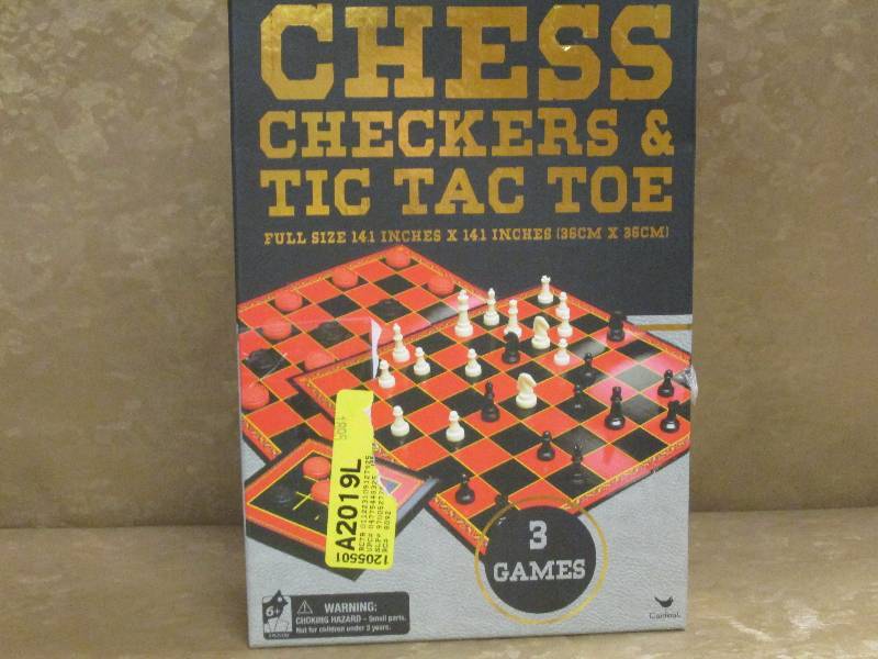 lot 16 image: Chess, Checkers, and Tic Tac Toe...