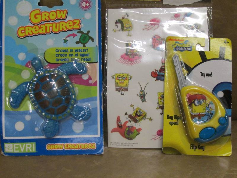 lot 57 image: SpongeBob Stickers & Key Toy Turtl...