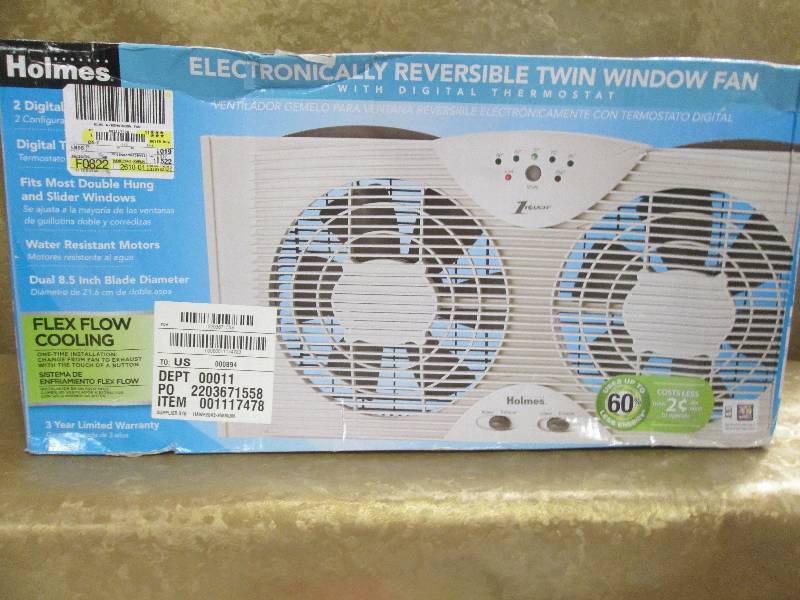 lot 103 image: Holmes Twin Window Fan...