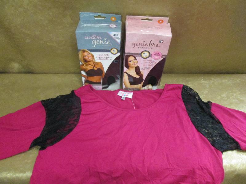 lot 121 image: Medium size Dress shirt, 2 Genie Br...