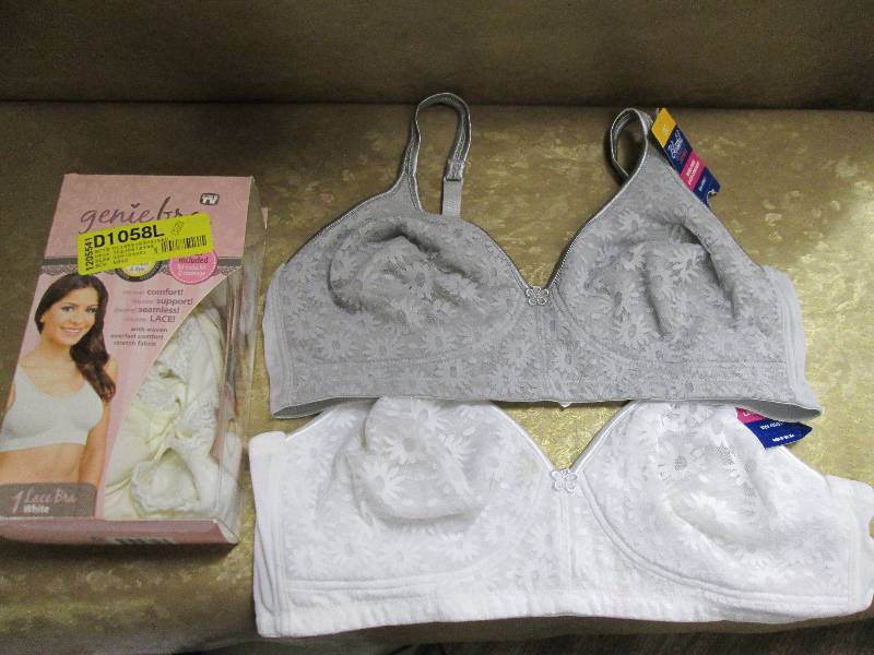 lot 123 image: (2) 38C Wire bras & a Large Genie B...