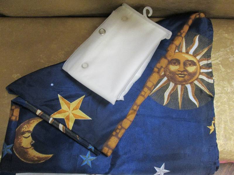 lot 137 image: Shower curtain and liner...
