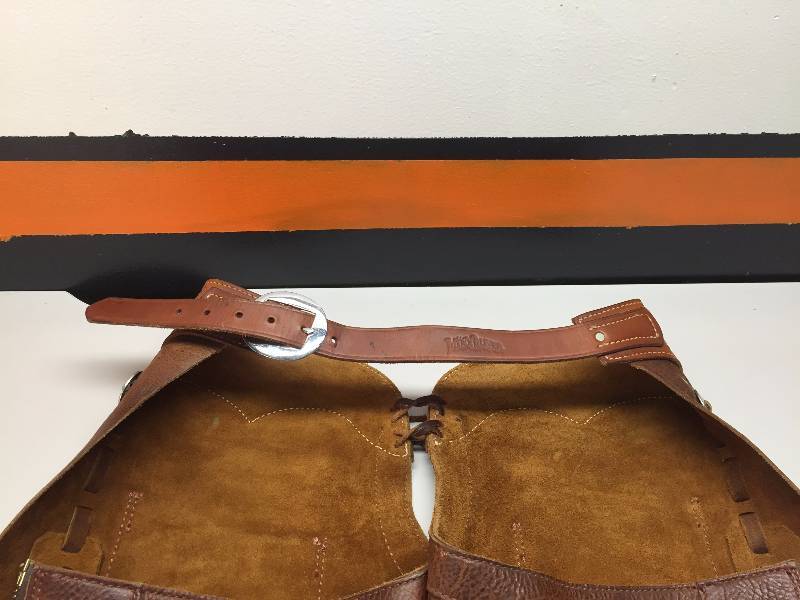 lot 17 image: LEATHER CHAPS, MARK OLIVER SADDLERY