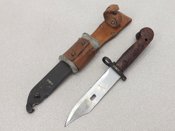 lot 19 image: Vintage AK-47 Bayonet Knife with Scabbard