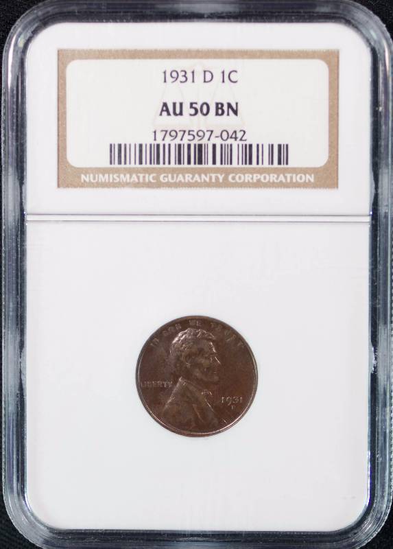 1931-D Lincoln One Cent AU50