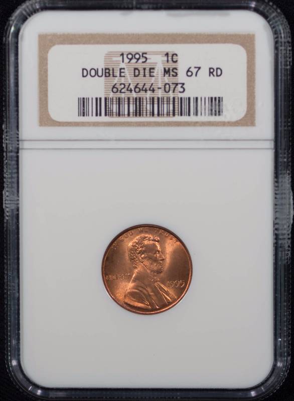 1995 One Cent Double Die Red MS67