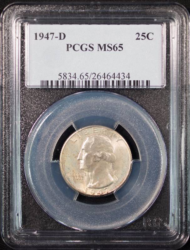 1947-D Washington Quarter MS65