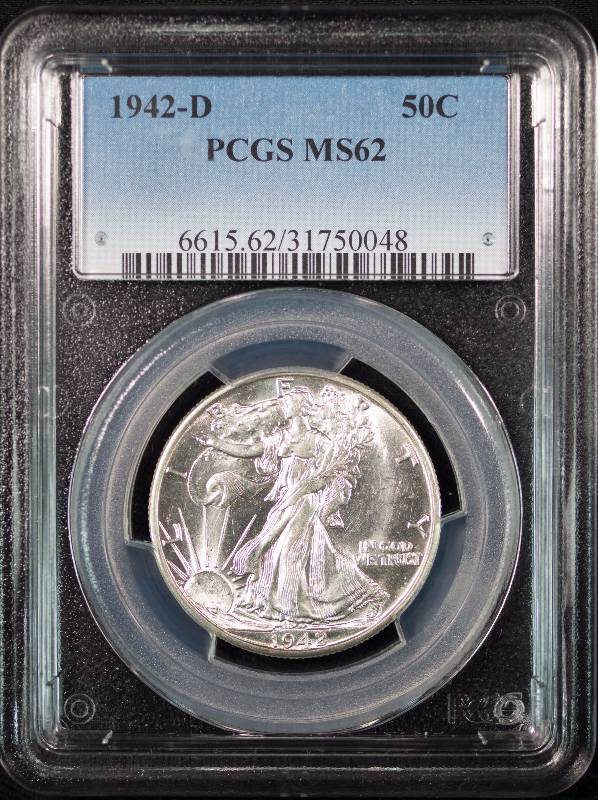 1942-D Walking Liberty Half Dollar (WLH) MS62